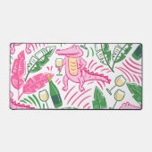 Preppy Alligator Wine Pink Green Schreibtischunterlage (Vorderseite)
