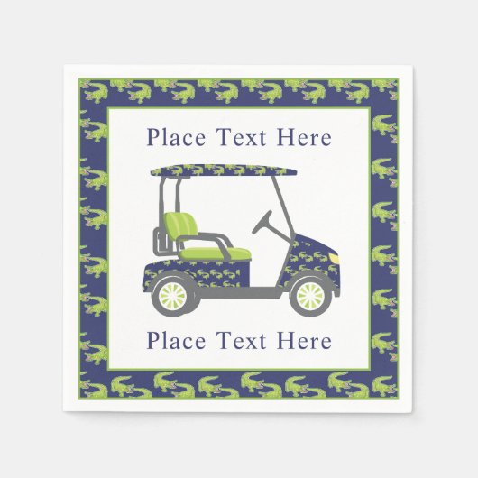 Preppy Alligators Golf Cart Serviette (Vorderseite)