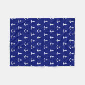 Preppy Anchor Fleece Blanket (Vorderseite (Horizontal))