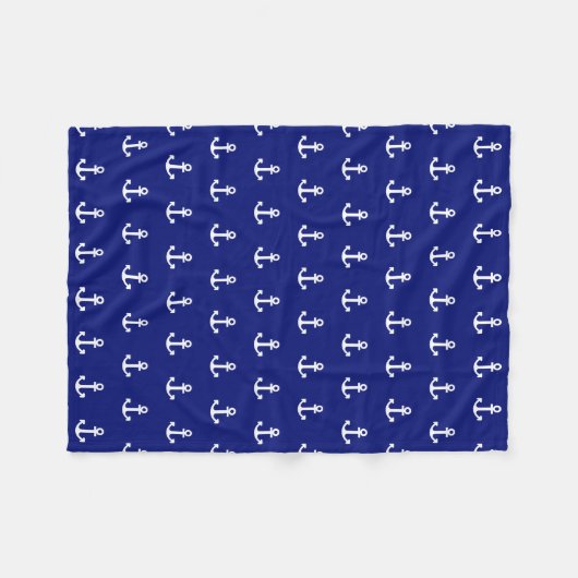 Preppy Anchor Fleece Blanket (Vorderseite (Horizontal))