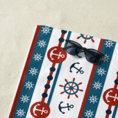 Preppy Anchor Personalisiert Name Beach Handtuch (Beispiel)