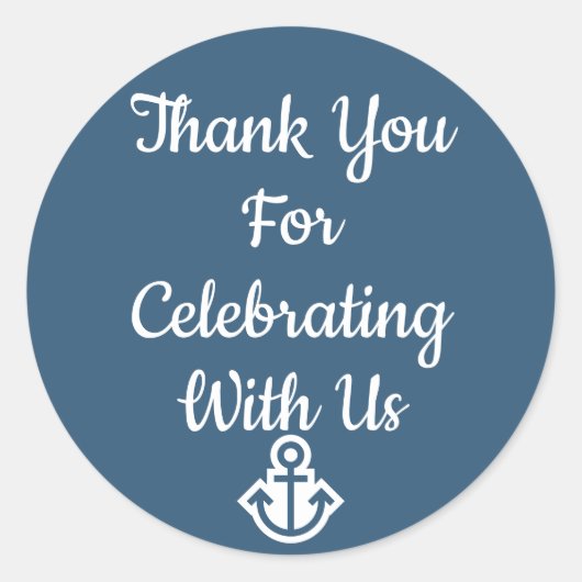 Preppy and Nautic Danke Stickers (Vorderseite)