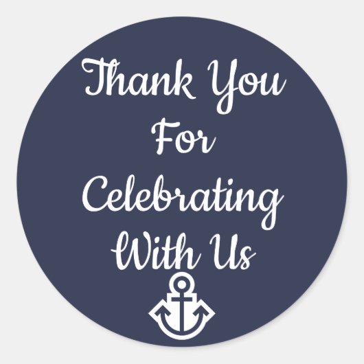 Preppy and Nautic Danke Stickers (Vorderseite)