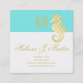 Preppy aquamarines quadratische visitenkarte (Vorderseite)