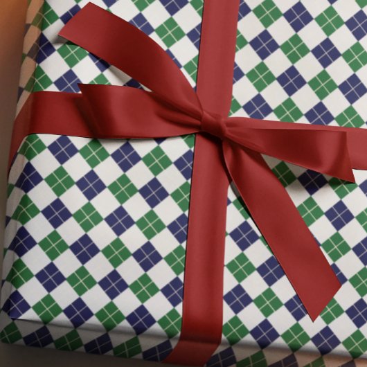 Preppy Argyle Geschenkpapier