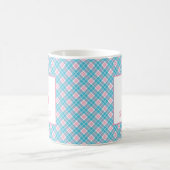 Preppy Argyle Rosa Blau Benutzername Kaffeetasse (Mittel)