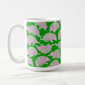 Preppy Armadillos Pink Green Kaffeetasse (Links)