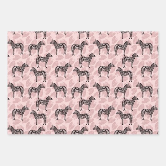 Preppy Ästhetik Pink Zebra Geschenkpapier Set (Vorderseite 3)