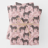 Preppy Ästhetik Pink Zebra Geschenkpapier Set (Beispiel)