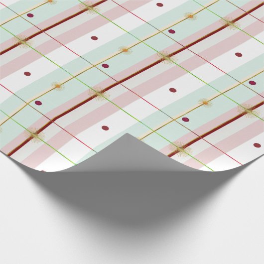 Preppy Atomic Age Wrapping Paper Geschenkpapier (Ecke)