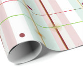 Preppy Atomic Age Wrapping Paper Geschenkpapier (Rolleneckpunkt)