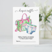 Preppy Baby Shower - Gewinnkarte Einladung (Stehend Vorderseite)