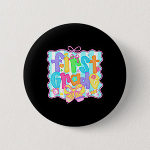 Preppy Back To School 1. Klasse Coquette Schleife  Button