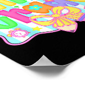 Preppy Back To School 3rd Grade Coquette Bow Girls Poster (Ecke)