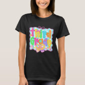 Preppy Back To School 3rd Grade Coquette Bow Girls T-Shirt (Vorderseite)
