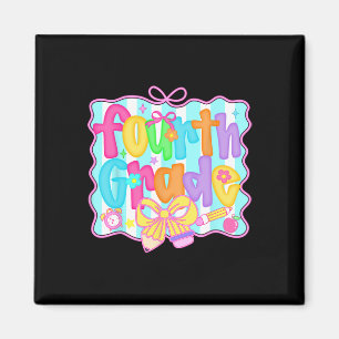 Preppy Back To School 4. Klasse Coquette Schleife Magnet
