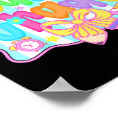 Preppy Back To School 4th Grade Coquette Bow Girls Poster (Ecke)