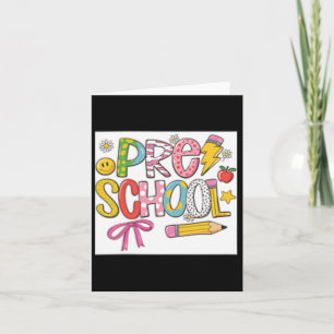 Preppy back to School Coquette Preschool Girly Che Karte
