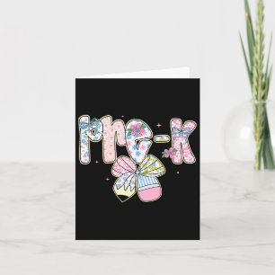 Preppy back to School Floral Pre-k Niedlich Coquet Karte