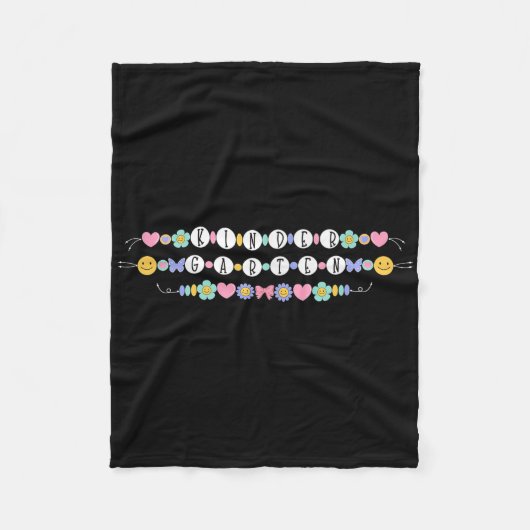Preppy back to School Kindergarten Bracelet Teache Fleecedecke (Vorderseite)
