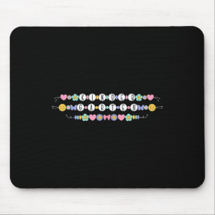 Preppy back to School Kindergarten Bracelet Teache Mousepad