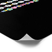 Preppy back to School Kindergarten Bracelet Teache Poster (Ecke)