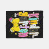 Preppy Back To School Kindergarten Coquette Bow Gi Fleecedecke (Vorderseite (Horizontal))