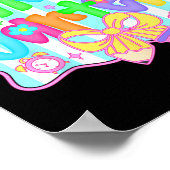 Preppy Back To School Kindergarten Coquette Bow Gi Poster (Ecke)