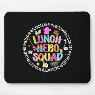Preppy back to School Mittagessen Lady Squad Cafet Mousepad