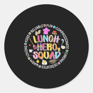 Preppy back to School Mittagessen Lady Squad Cafet Runder Aufkleber