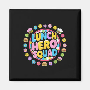 Preppy back to School Mittagessen Lady Squad Lunch Magnet