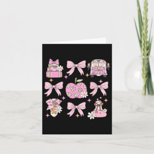 Preppy back to School Niedlich Girl Coquette Bow G Karte