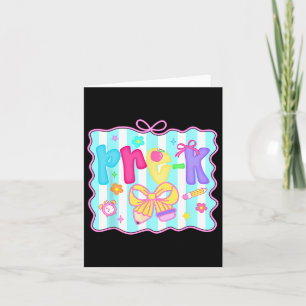 Preppy back to School Pre-k Niedlich Coquette Bow  Karte