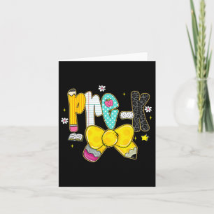 Preppy back to School Pre-k Niedlich Coquette Bow  Karte