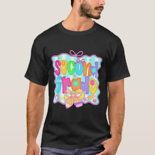 Preppy Back To School Schülerin 2. Klasse Coquette T-Shirt