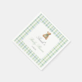 Preppy-Bär-Baby-Party Junge Serviette (Ecke)