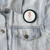 Preppy-Bär-Grün-Kariert-Baby-Party-Button Button (Beispiel)