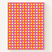 Preppy Basket Weave – Hot Pink & Orange Monogram Notizblock (Rückseite)