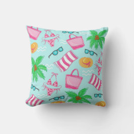 Preppy Beach Bikini Handtuchpalme Handtuchbeutel Kissen