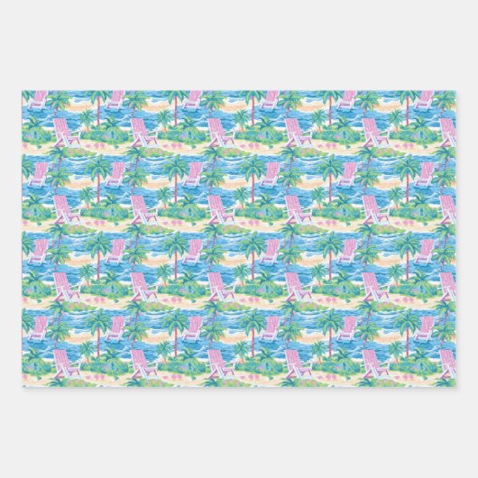 Preppy Beach Geschenkpapier Set (Vorderseite 3)