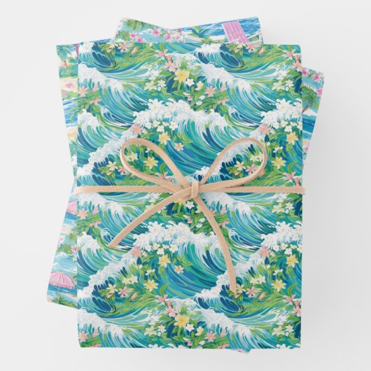 Preppy Beach Geschenkpapier Set (Beispiel)