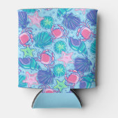 Preppy Beach Muschel Crab Dosenkühler (Vorderseite)