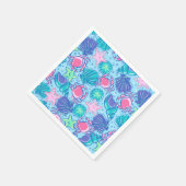 Preppy Beach Muschel Crab Serviette (Ecke)