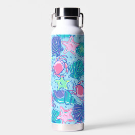 Preppy Beach Muschel Crab Trinkflasche