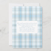 Preppy Bear Baby Shower Boy Einladung (Rückseite)