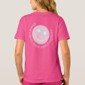 Preppy behalte phantastisches Slogan Smilie Gesich T-Shirt (Rückseite)