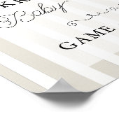 Preppy Beige Tennis Baby Dusche Willkommen Poster (Ecke)