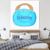 Preppy Bermuda Bag Personalisiert Leinwanddruck (Insitu (Schlafzimmer))