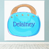 Preppy Bermuda Bag Personalisiert Leinwanddruck (Insitu (Holzboden))