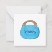 Preppy Bermuda Bag Personalisiert Mitteilungskarte (Vorderseite)